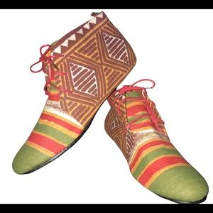 Multi Color Ankle Boots